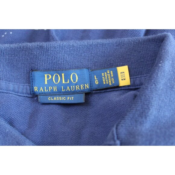 Ralph Lauren Tie Die Big Pony Shirt Spatter Design Men's Size L - Picture 4 of 4